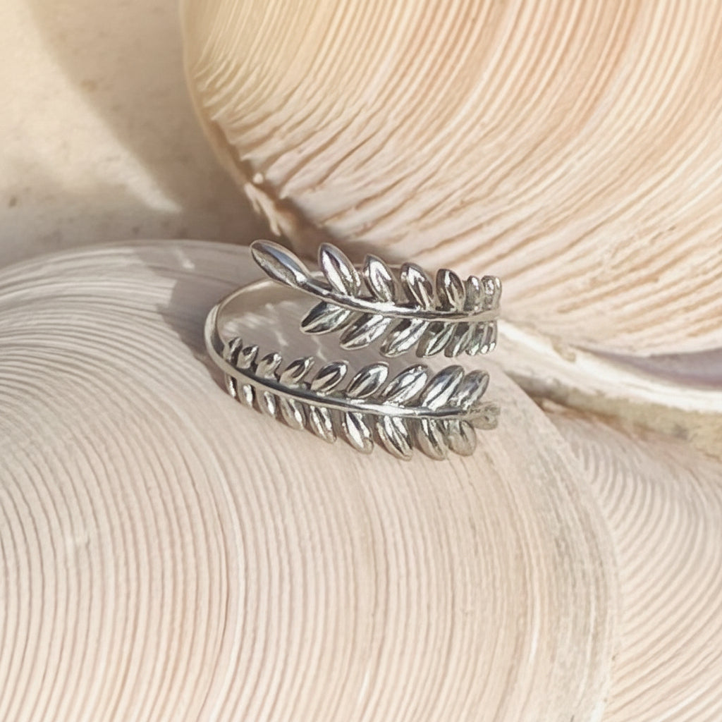 Silver Leaf Ring