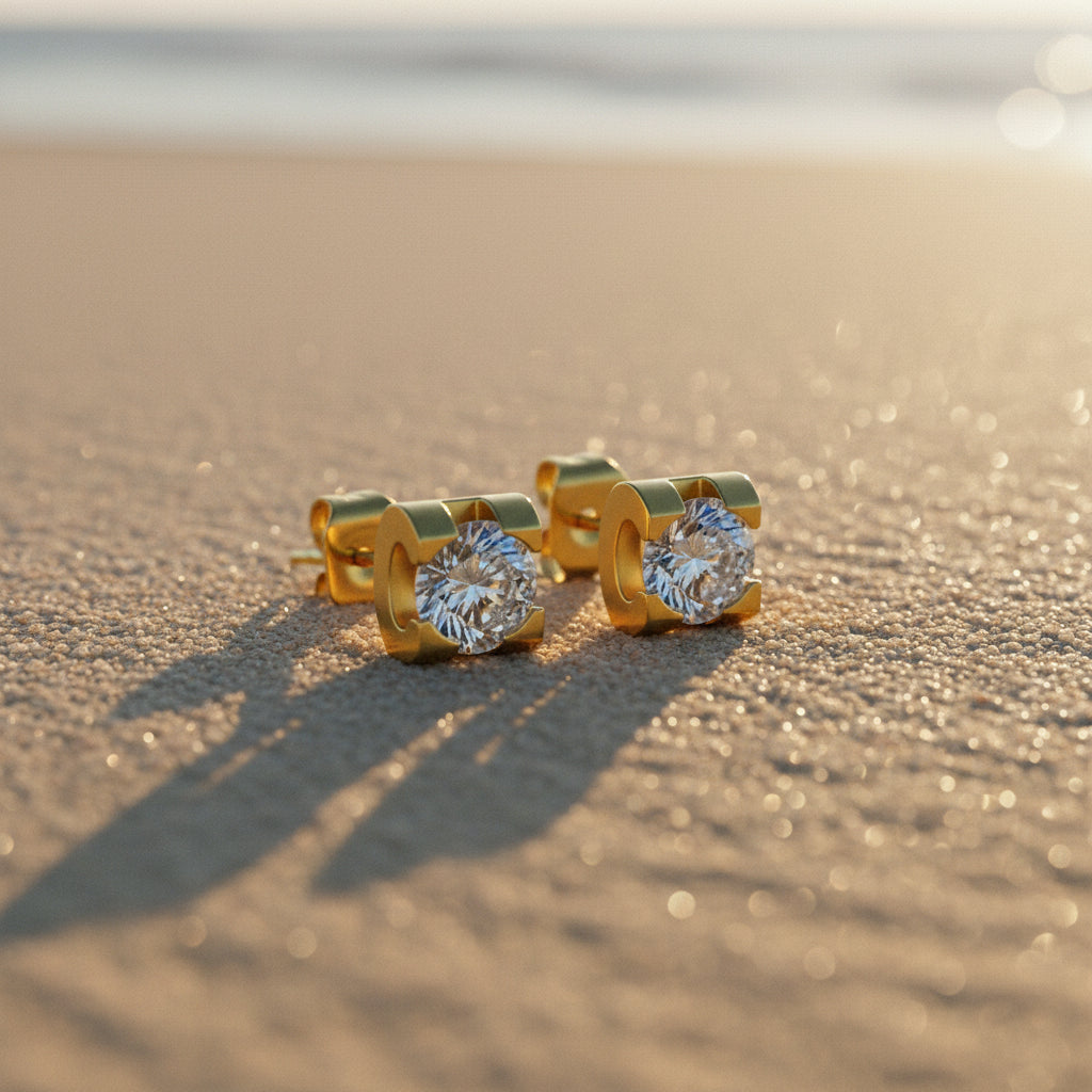 Sunbeam Gold Studs